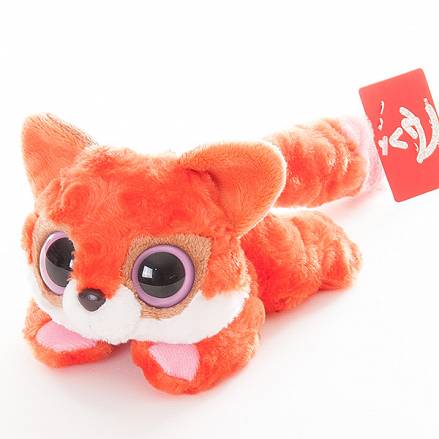 Мягкая игрушка лисица красная лежачая из серии Юху и друзья, 16 см. 